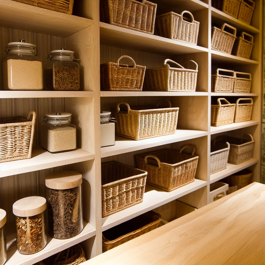 Organized artisan pantry