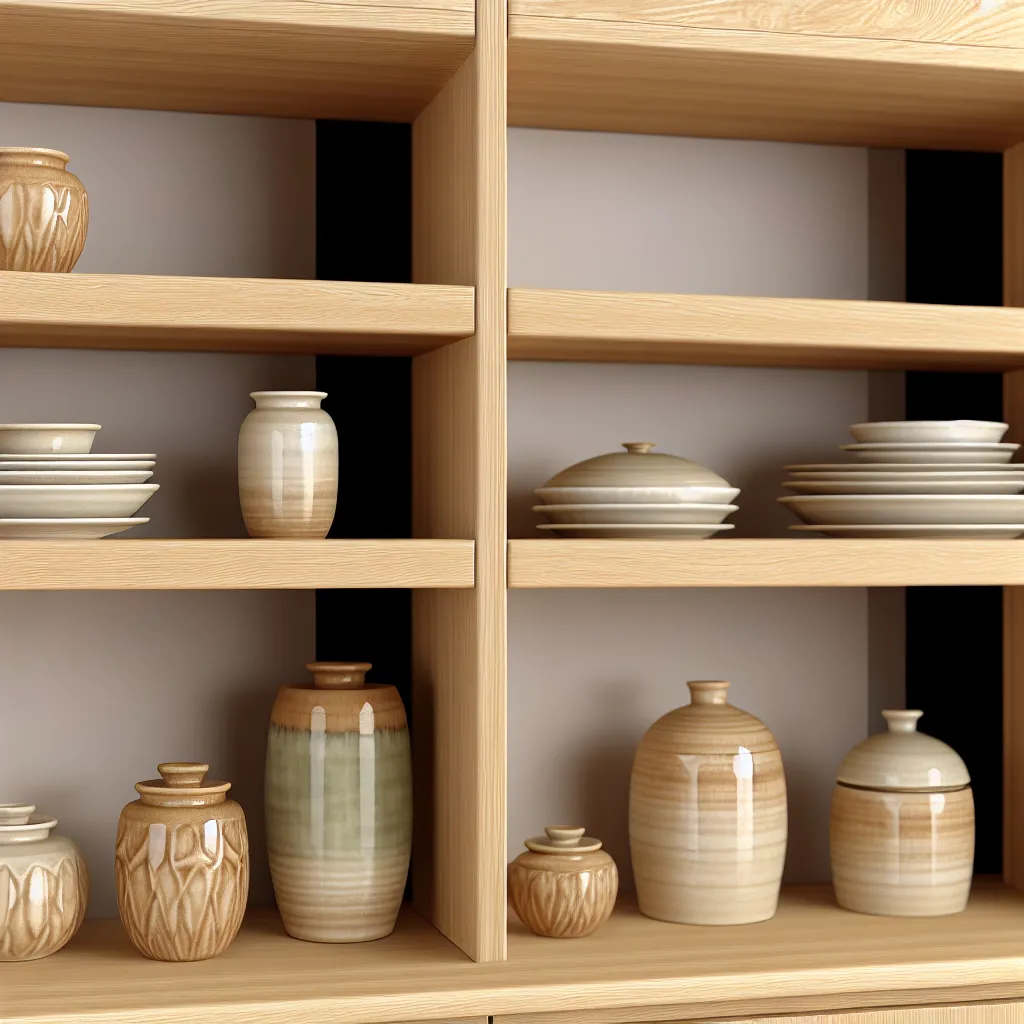 Light oak shelf alignment